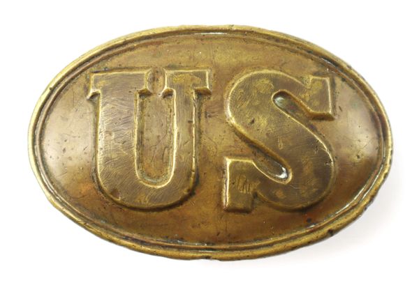 US Belt Plate with Arrowhead Hooks