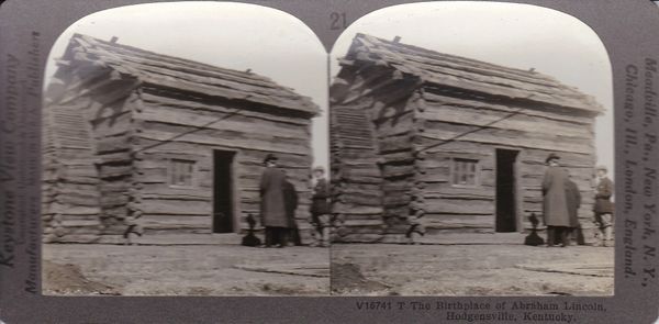 Stereoview the Birthplace of Abraham Lincoln