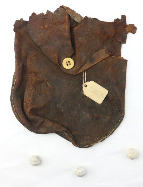 Leather Shot Pouch or Hunting Bag Gettysburg Relic / SOLD