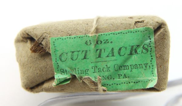 Civil War Unopened package of “Cut Tacks” Starling Tack Company Pennsylvania