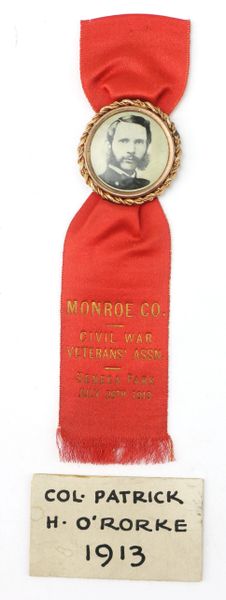 Civil War Veteran’s Ribbon Featuring Colonel Patrick H. O’Rorke / SOLD