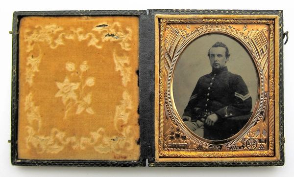 Union Corporal with Snake Belt Sixth Plate Tintype