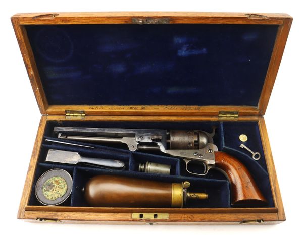 Cased High Condition London Colt 1851 Navy Percussion Revolver