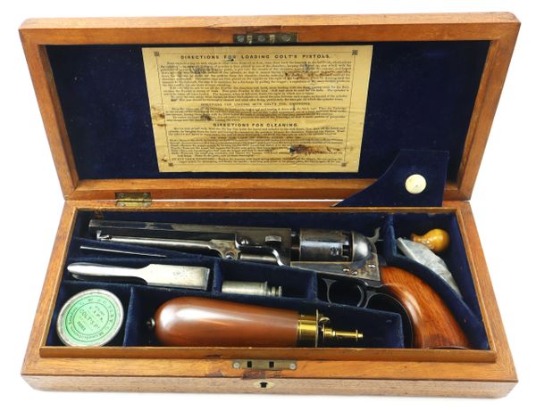 Cased High Condition London Colt 1851 Navy Percussion Revolver