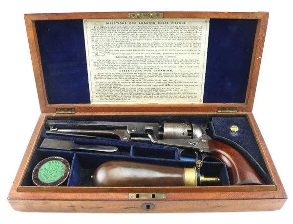 Cased London Colt 1851 Navy Percussion Revolver with Accessories