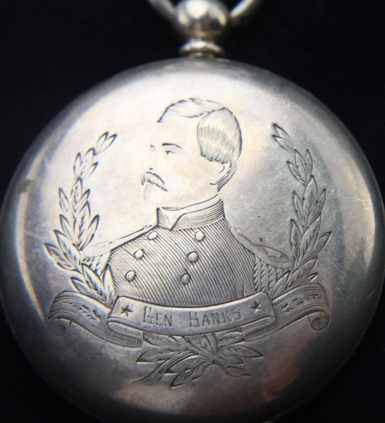 Pocket Watch Depicting General Nataniel Banks / SOLD