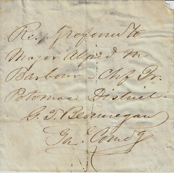 Confederate General Beauregard Autograph With Harper’s Ferry Association!