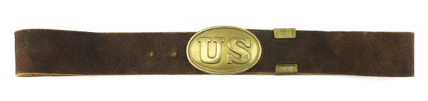 U.S. "Puppy Paw" Belt Plate on Original Belt