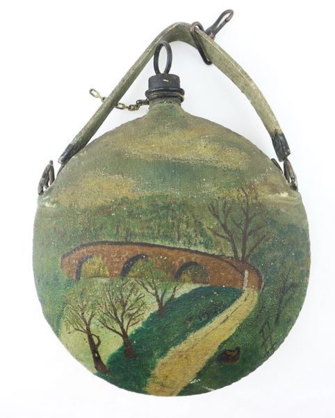 Burnside’s Bridge Antietam Folk Art Canteen / SOLD