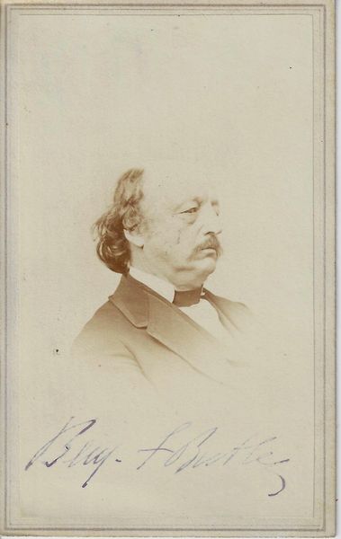 Wonderful Matthew Brady CDV Signed in Ink by Benjamin F. Butler / ON-HOLD