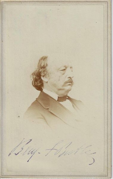 Wonderful Matthew Brady CDV Signed in Ink by Benjamin F. Butler