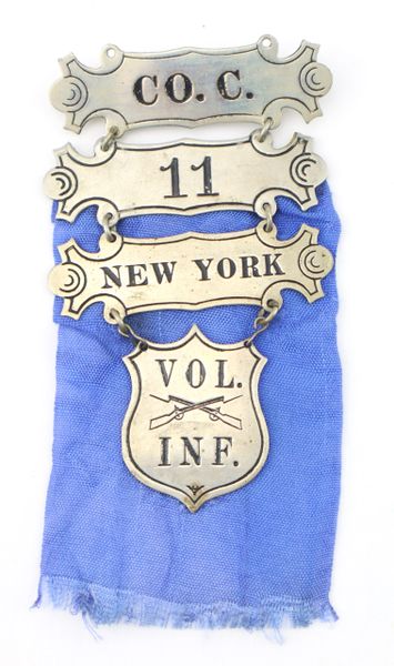 Ladder Badge for the 11th New York Infantry - “Ellsworth Zouaves”