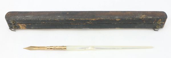 Civil War Mother of Pearl Pen in Original Case / SOLD