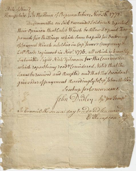 Revolutionary War Pay Document / SOLD
