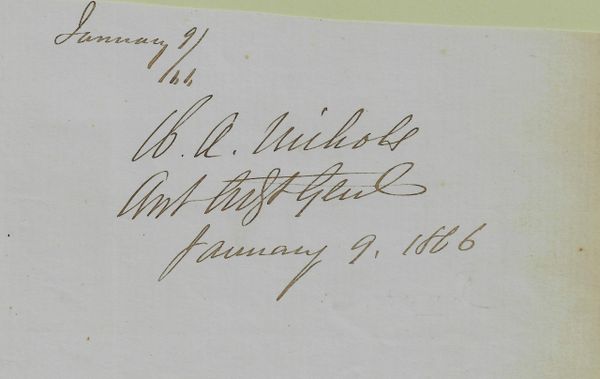 ALS of William Augustus Nichols