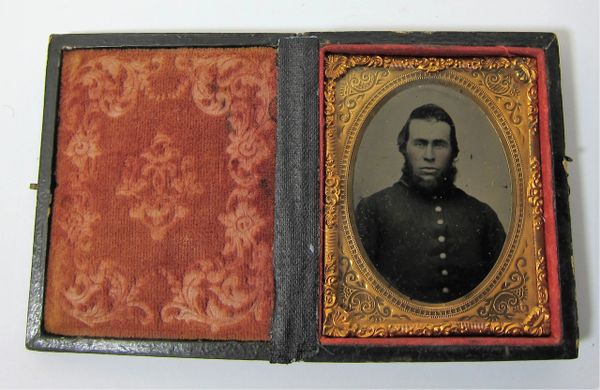 Bearded Union Soldier Ninth Plate Tintype / Sold