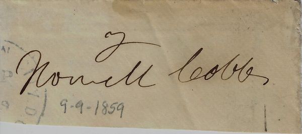 Howell Cobb Clip Signature / SOLD