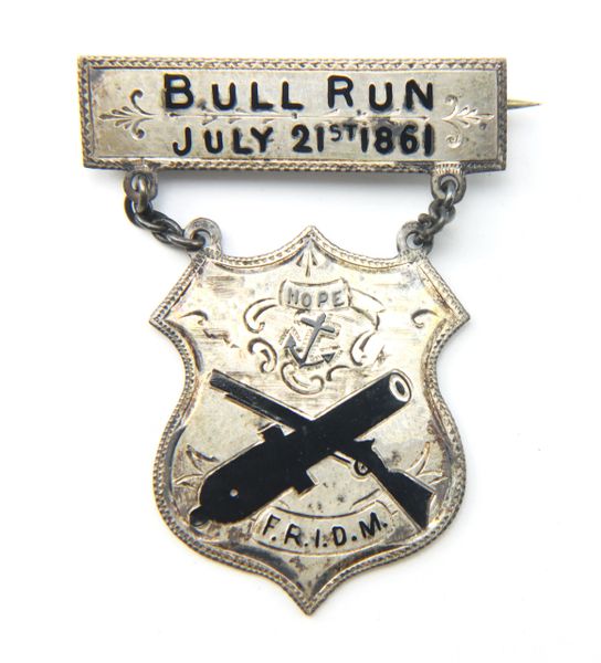 Rhode Island Regimental Badge “Bull Run July 21 1861” F.R.I.D.M - First Rhode Island Detached Militia