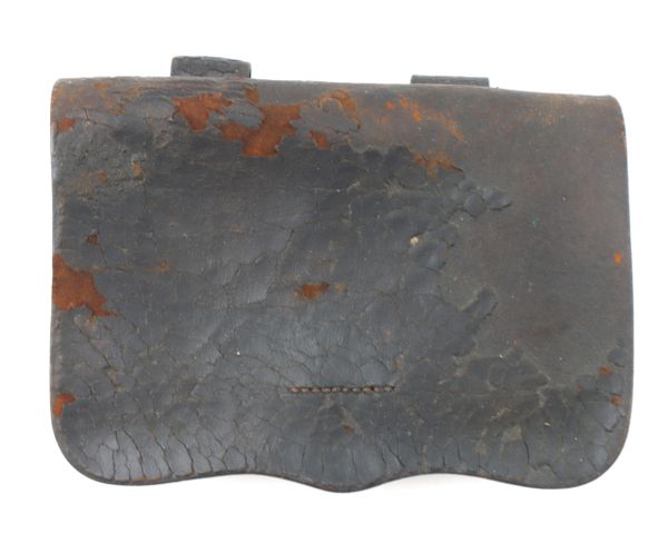 Confederate Identified Civil War Pistol Cartridge Box Belonging to Robert T. Hume, VA 4th Cavalry / SOLD