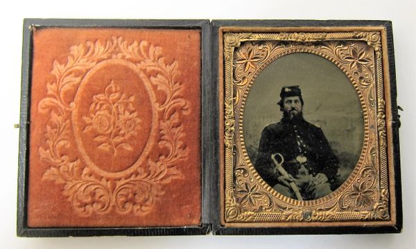 Artilleryman with Saber Tintype Sixth Plate / SOLD