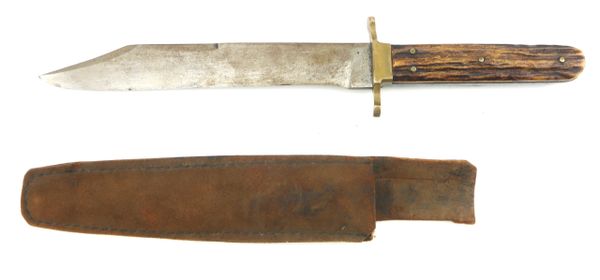 Large Clipped Point Bowie Knife / SOLD