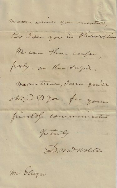 Daniel Webster Autograph