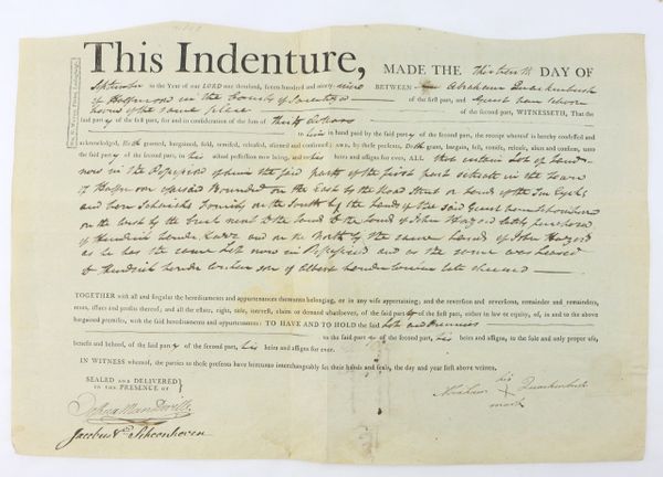 Revolutionary War Land Deed