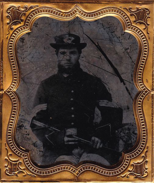 Infantry Sergeant with NCO Sword Sixth Plate Ambrotype / SOLD