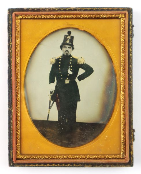 ¼ Plate Ambrotype of Identified New York Officer