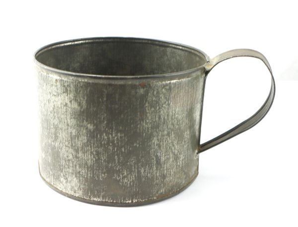 Large Civil War Tin Cup