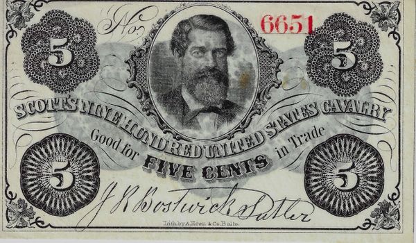 Union Civil War Sutler’s Note
