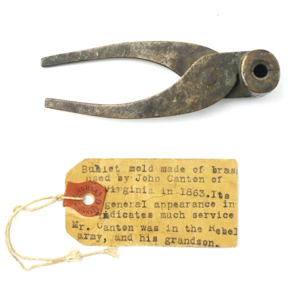 Confederate Bullet Mold from Museum Collection Solider was Captured at Gettysburg! / SOLD