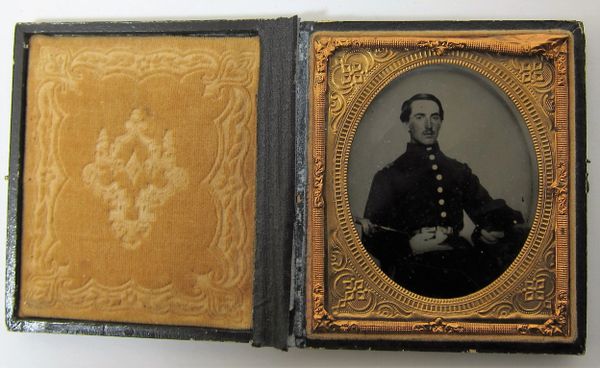 Outstanding Early War Image Ambrotype Sixth Plate