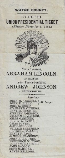 1864 Union Presidential Ticket