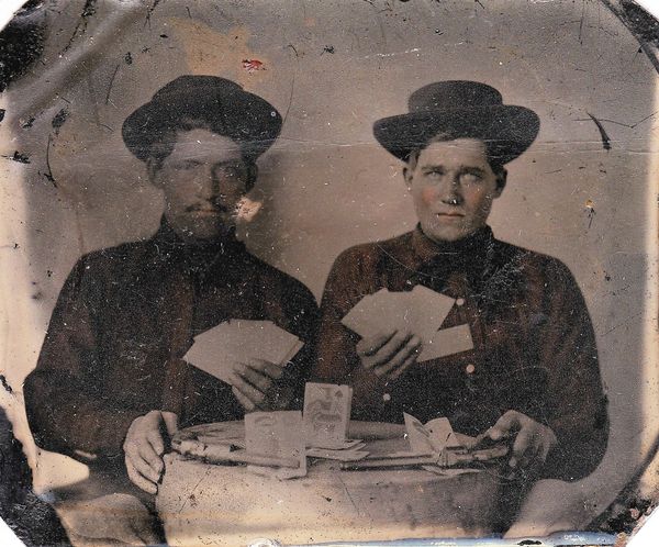 Soldiers Playing Cards Sixth Tintype / SOLD