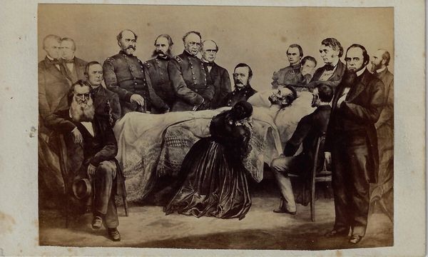 CDV, Deathbed of Abraham Lincoln