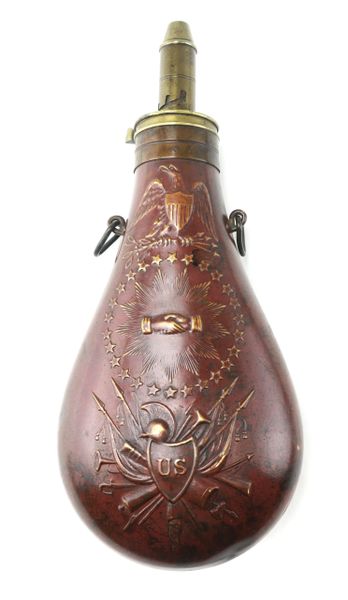 1846 Dated Ames Batty “Peace” Powder Flask / SOLD