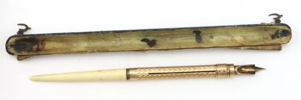 Civil War Fountain, Pen Constructed of Golden Ivory / SOLD