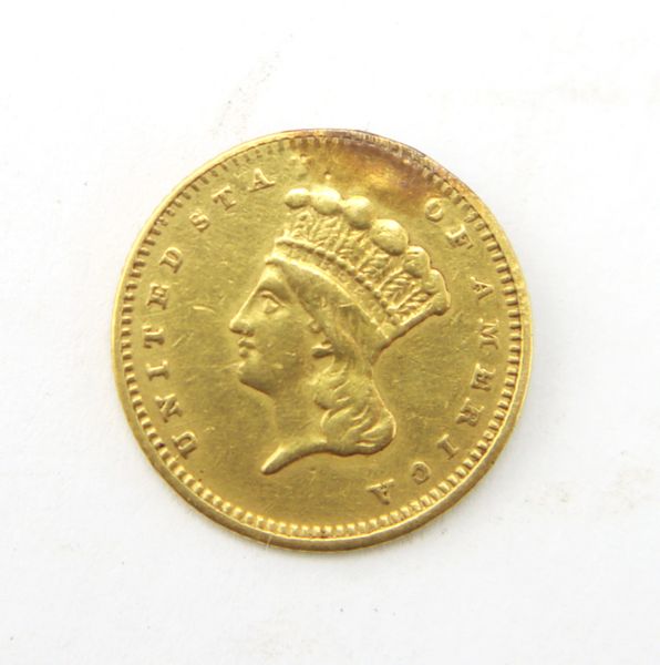 U.S. Indian Princess Head 1857 One-Dollar Gold Coin