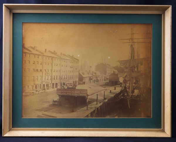 1860’s Albumen Photograph of Waterfront
