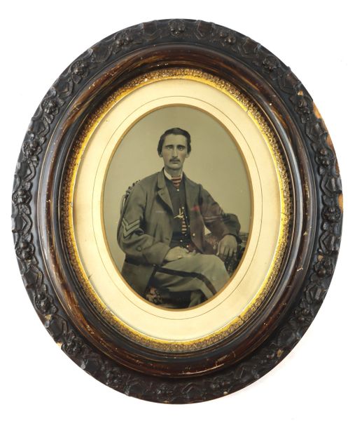 1st PA Rifles Identified Photograph Pennsylvania “Bucktails” Full plate tintype