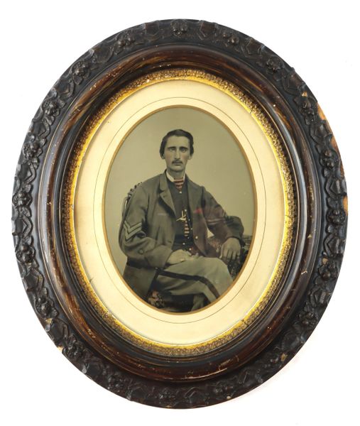 1st PA Rifles Identified Photograph Pennsylvania “Bucktails” Full plate tintype / SOLD