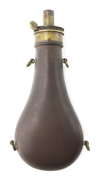 Goodyear Gutta Percha Rifle Flask / SOLD