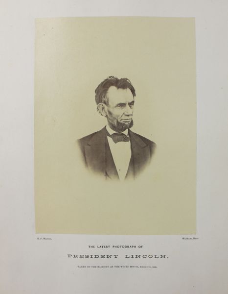 Last Known Portrait Photograph Of Abraham Lincoln, 1865 / SOLD