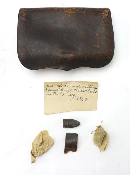 Identified Pistol Cartridge Box with Tag / SOLD