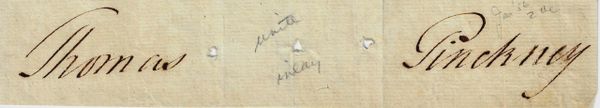 Autograph of Thomas Pinckney