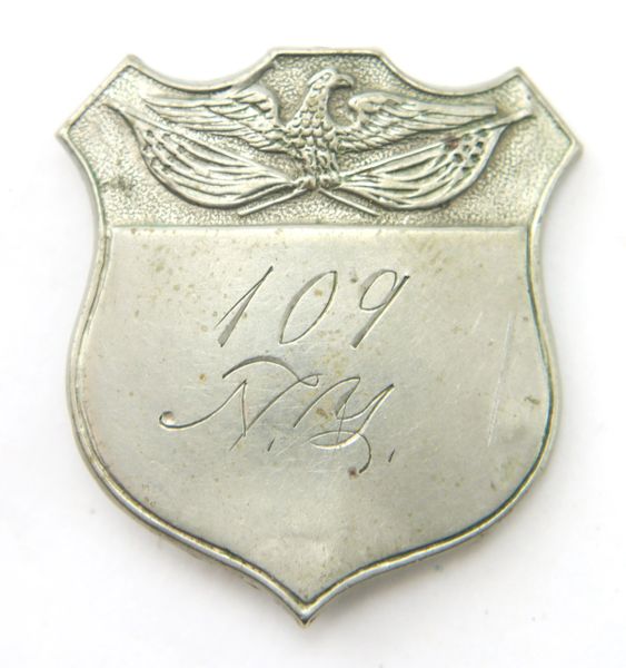 109th New York Gold Regimental Shield Badge