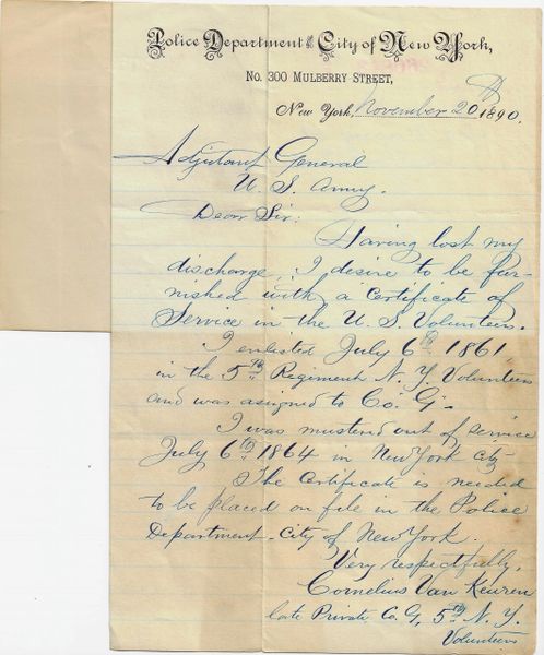 Grouping 5th New York Infantry / SOLD