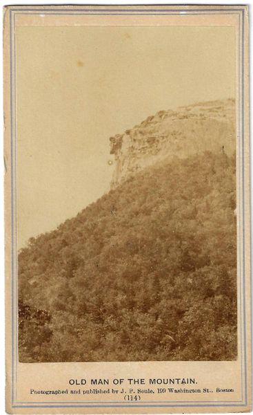 Old Man of the Mountain Rare New Hampshire CDV / SOLD