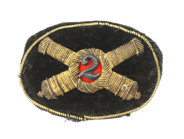 Artillery Officers Hat Insignia for the Second Regiment of Artillery / SOLD